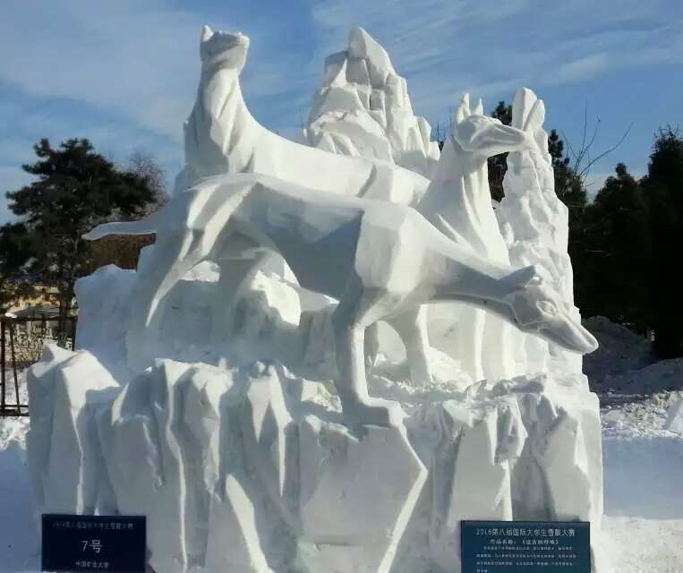 中国矿业大学在第八届国际大学生雪雕大赛中喜获佳绩